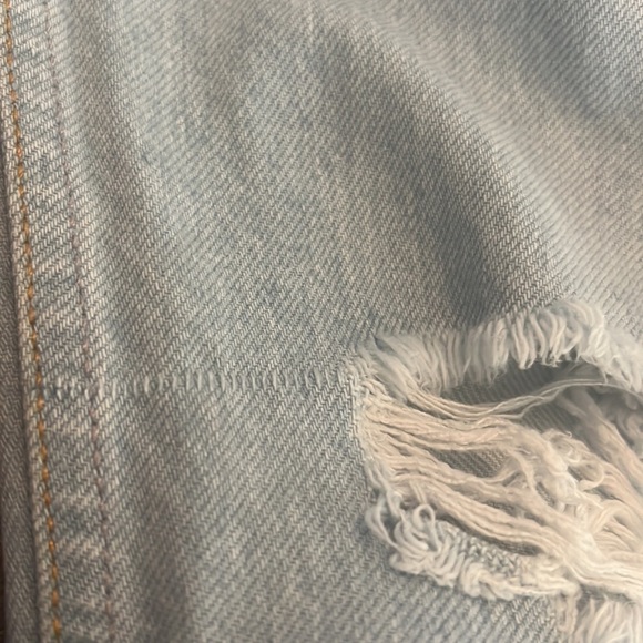 Boyish The Tommy Distressed High Rise Straight Leg Raw Hem Jeans Size 28 - Picture 16 of 16
